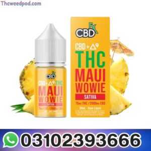 CBD + Delta-9 THC Vape Juice: Maui Wowie – Sativa
