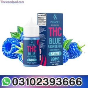 CanaPuff THC+ liquid Blue Raspberry, 89 mg, 30 ml