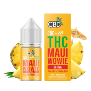 CBD + Delta-9 THC Vape Juice: Maui Wowie – Sativa 