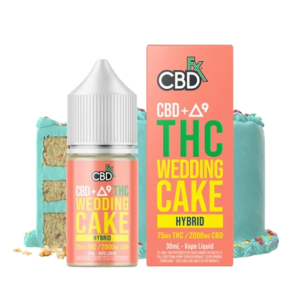CBD + Delta-9 THC Vape Juice: Wedding Cake - Hybrid 