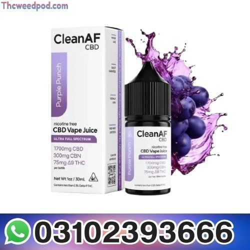 Purple Punch Clean AF CBD THC Vape Juice Price In Pakistan