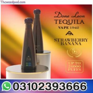 Don Leon Tequila Disposable Vape – Strawberry Banana 50mg (24,000 Puffs)
